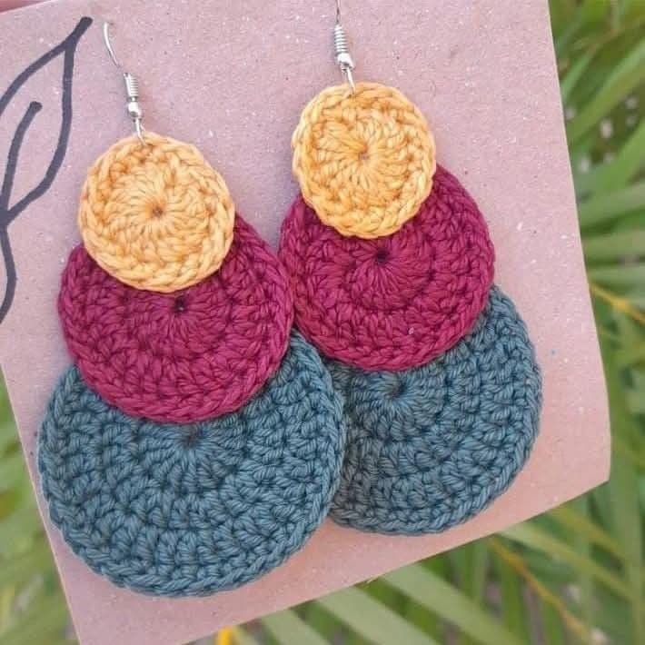 Sunset crochet earrings