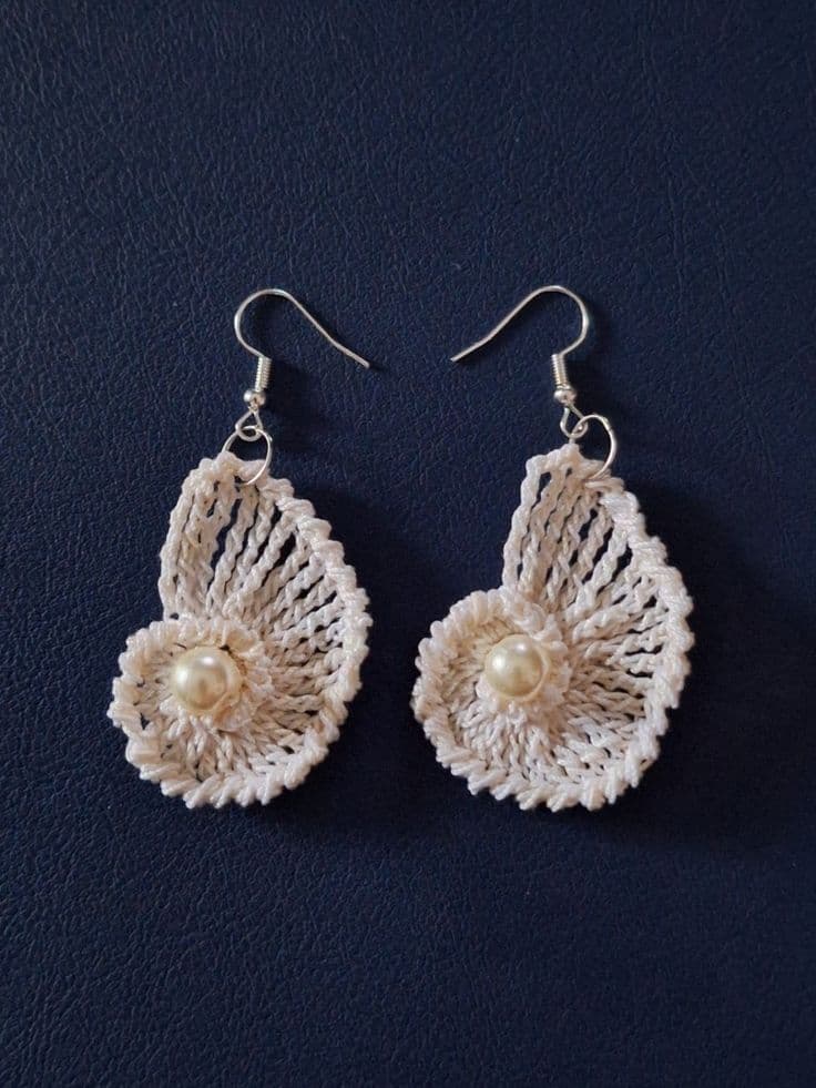 Seashells crochet earrings